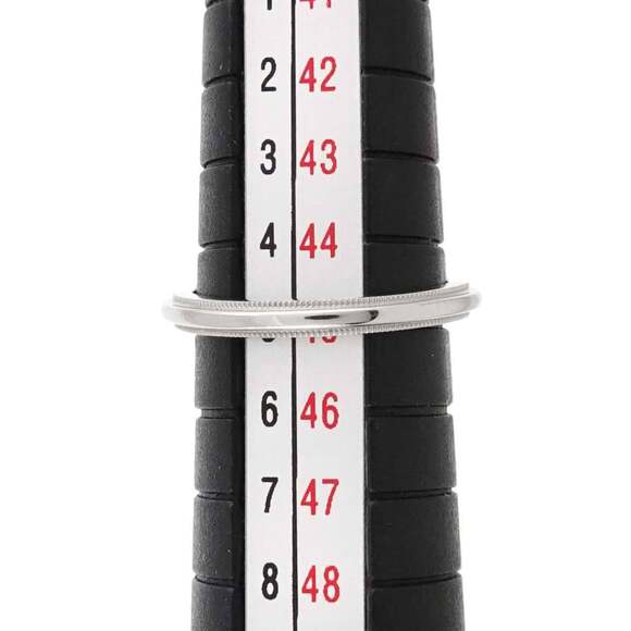 Tiffany & Co. Milgrain Ring, Size 5.5, 2mm Wide, Platinum, Together - Picture 5 of 6